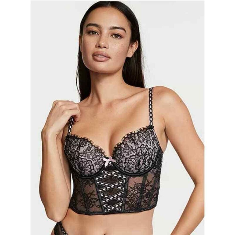 ✨Victoria's Secret Lightly-Lined Heritage Ribbon Slot  Sz S-DD Bra✨